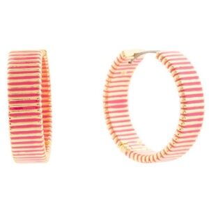 - GORJANA
Catalina Enamel Hoop Earrings NWOT Pink and gold